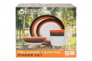 JUEGO DE CENA DE CAMPING DE MELAMINA  WILDTRAK